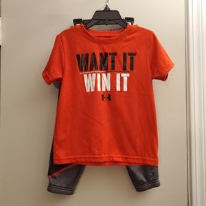 Under armour set (shirt and pants)